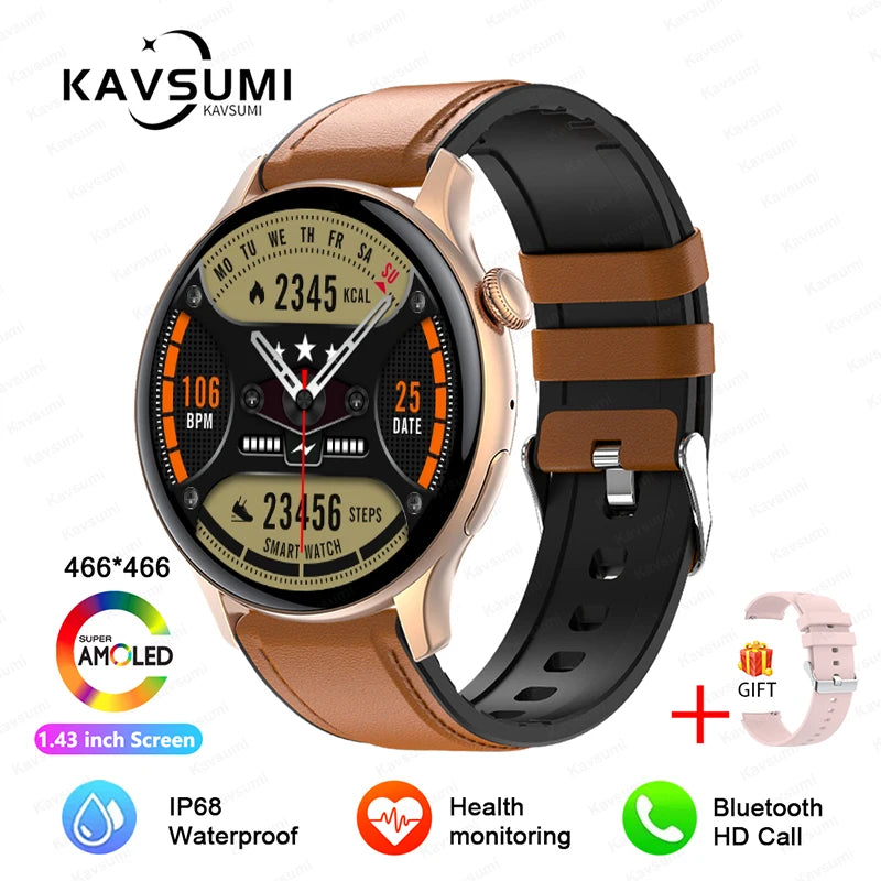 CH.KOUROSH 2024 NFC Smart Watch Women 466*466 Screen GPS Track Sport Watches Women Health Monitoring Voice Bluetooth Call Smartwatch Ladies