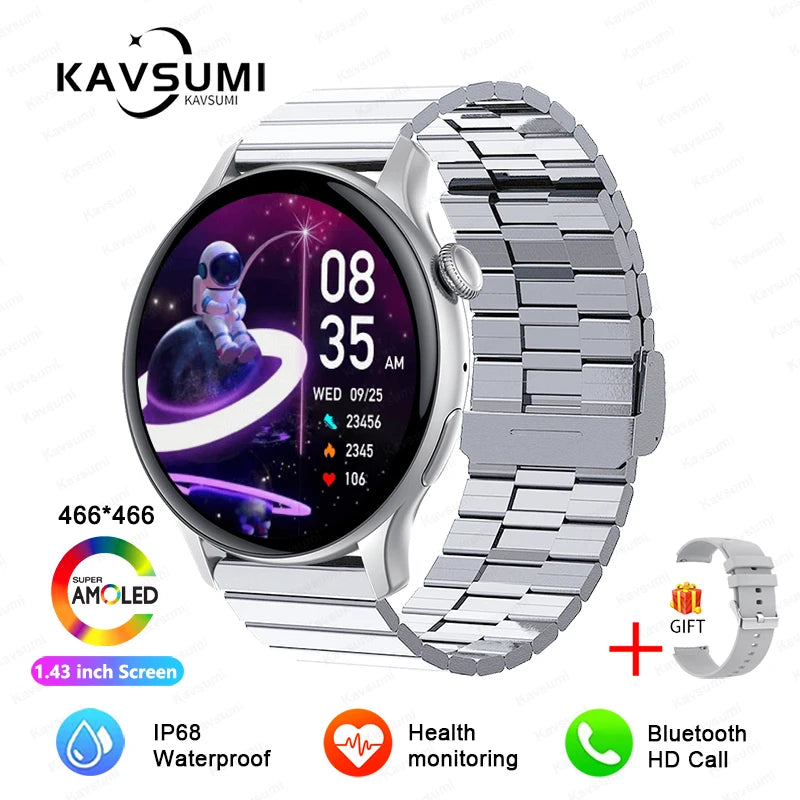 CH.KOUROSH 2024 NFC Smart Watch Women 466*466 Screen GPS Track Sport Watches Women Health Monitoring Voice Bluetooth Call Smartwatch Ladies