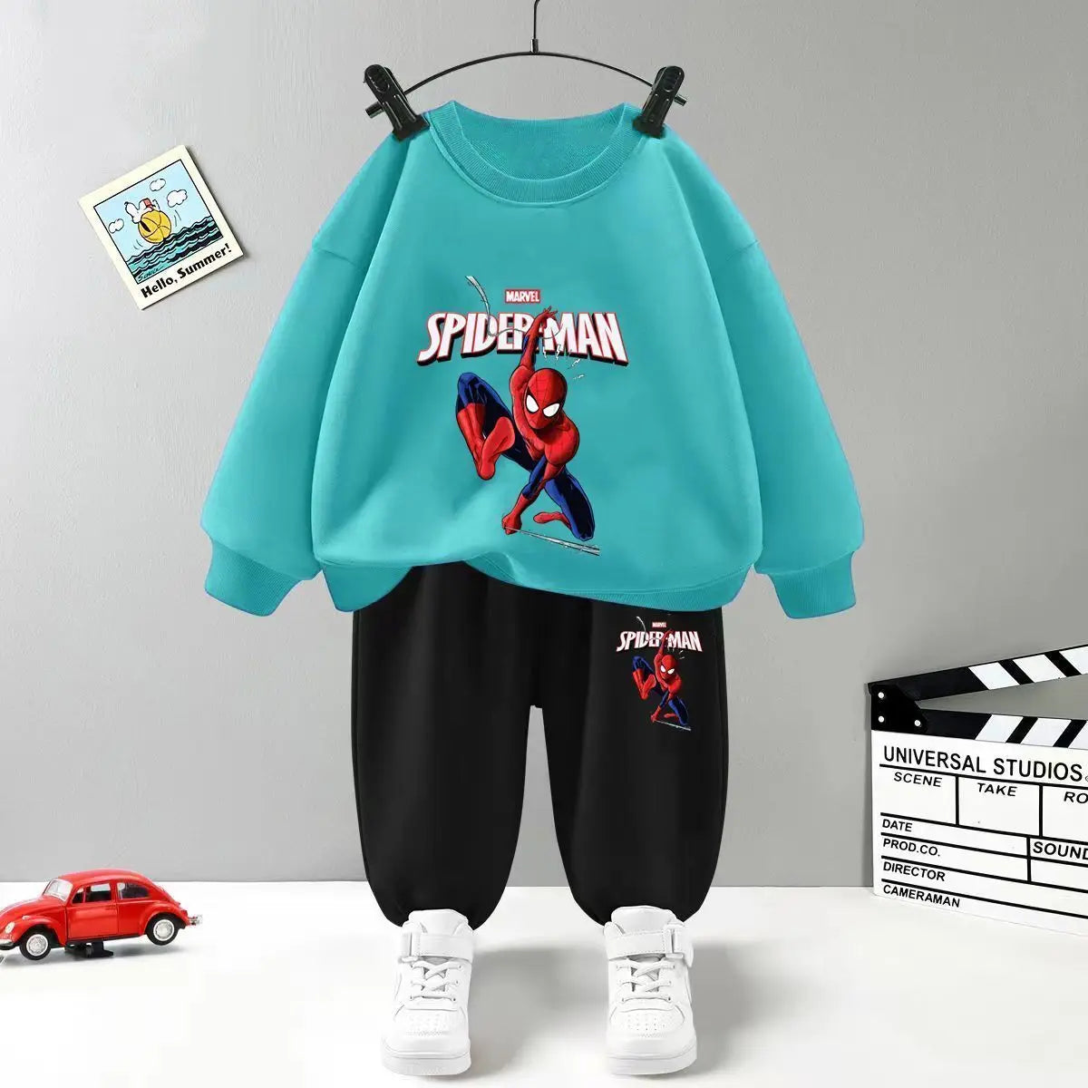 CH.KOUROSH- Disney Children's Clothing Sets Boys Spiderman Boys Sweatshirt and Sweatpant 2 Pcs Suits Kids Tracksuits Boys Autumn Hoodies Set