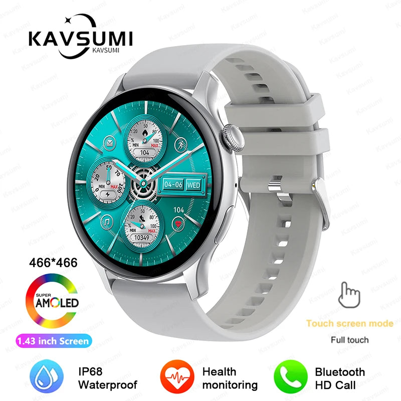 CH.KOUROSH 2024 NFC Smart Watch Women 466*466 Screen GPS Track Sport Watches Women Health Monitoring Voice Bluetooth Call Smartwatch Ladies