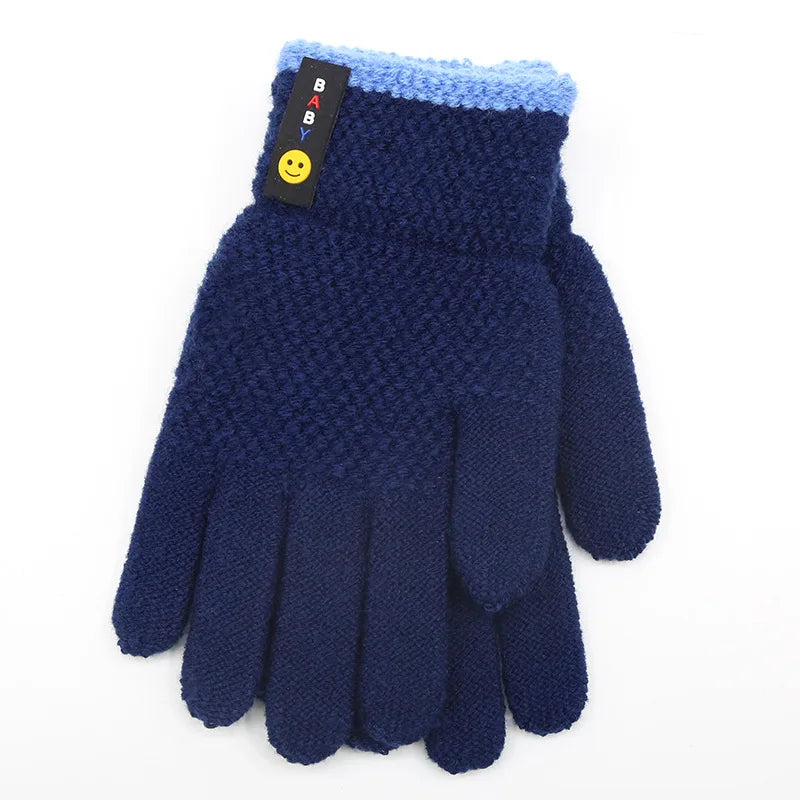 CH.KOUROSH 6-10 Years Old New Fashion Kids Thick Knitted Gloves Warm Winter Gloves Children Stretch Mittens Boy Girl Infant Accessories