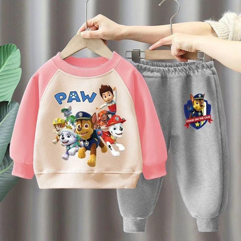 Children's Spring Autumn Clothing Sets Boys Long Sleeved Sweatshirt and Sweatpant Two Piece Suit Kids Tracksuit Gift