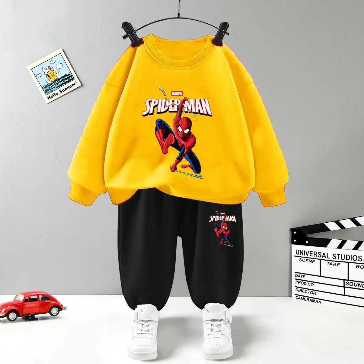 CH.KOUROSH- Disney Children's Clothing Sets Boys Spiderman Boys Sweatshirt and Sweatpant 2 Pcs Suits Kids Tracksuits Boys Autumn Hoodies Set