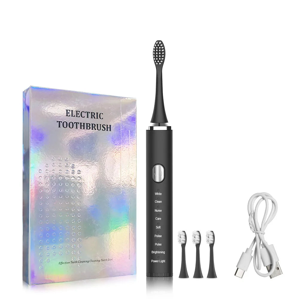 Electric Toothbrush For Teeth Brushes Sonic Vibration Dental Tooth Whitening Cleaner USB Rechargeable Oral Care Toothbrush