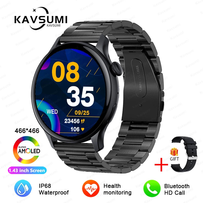 CH.KOUROSH 2024 NFC Smart Watch Women 466*466 Screen GPS Track Sport Watches Women Health Monitoring Voice Bluetooth Call Smartwatch Ladies