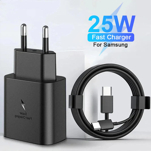 CH.KOUROSH 25W USB C Charger For Samsung Galaxy S21 S22 S23 S24 Ultra A54 A53 A34 Fast Charging Type C Data Cable Charger Adapter