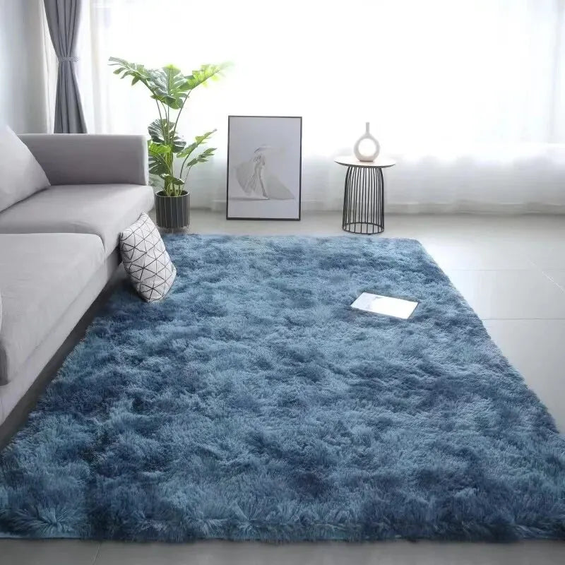 Luxurious Washable Silk Rug for Living Room - Non-Slip & Durable