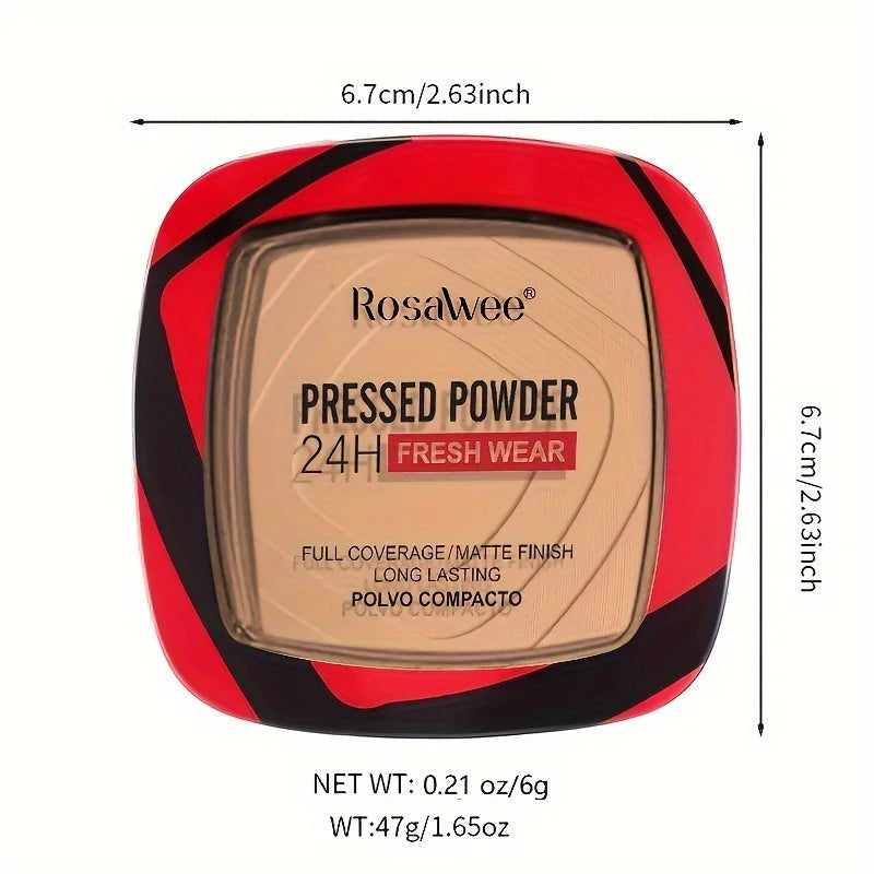 24H Matte Compact Powder with Applicator - Lightweight & Smooth