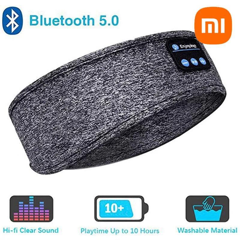 Xioami Bluetooth 5.0 Earphones Sports Sleeping Headband Elastic Wireless Headphones Music Eye Mask Noise Cancellation Headset