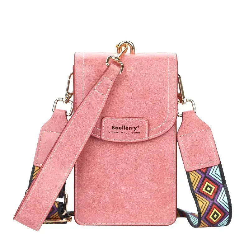 Korean edition phone bag New Baellerry fashion phone bag Buckle Crossbody Phone Bag Fashion Versatile Shoulder Bag