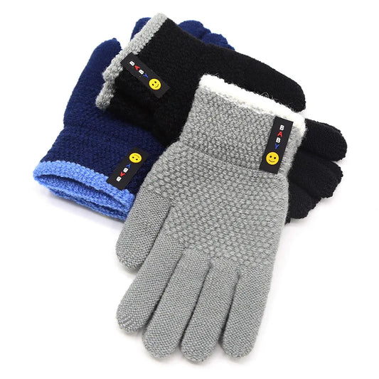 CH.KOUROSH 6-10 Years Old New Fashion Kids Thick Knitted Gloves Warm Winter Gloves Children Stretch Mittens Boy Girl Infant Accessories