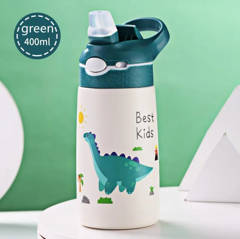 Classic Style 400ML Children Water Bottle Kids Thermos Mug Duck Billed Straw 316 Stainless Steel Vacuum Flasks Tumbler Cup