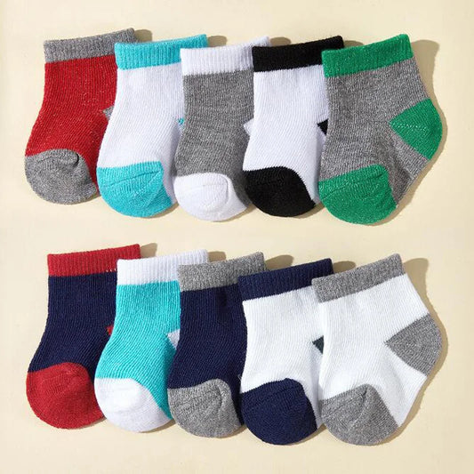 CH.KOUROSH 5Pair New Colored Boys and Girls Baby Socks