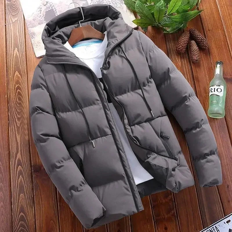 CH.KOUROSH 2024 Winter New Men's Thickened Cotton Coat Hooded Padded Jacket Youth Casual Style Cross-Border Trade Parkas Sweater