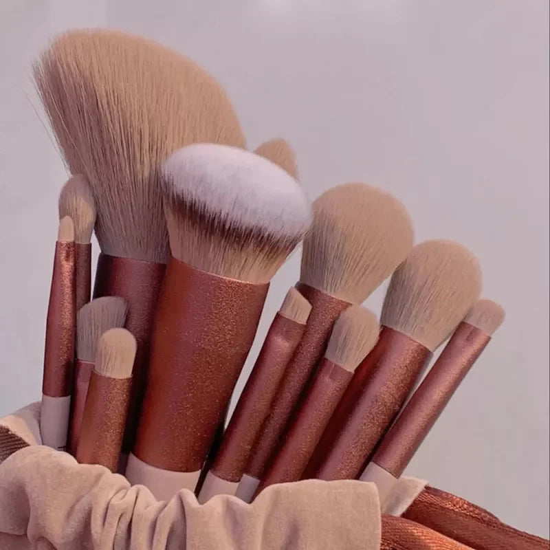 13 PCS Makeup Brush Set - Soft, Durable, Perfect for Foundation & Eyeshadow