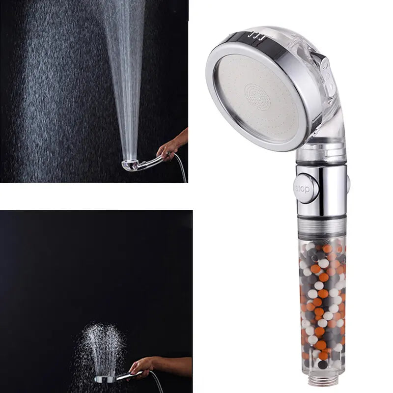 LED Anion Shower Head Rainfall SPA Temperature Control Shower Head Pressurized Water Saving 3/7 Colors Handheld Bathroom Shower