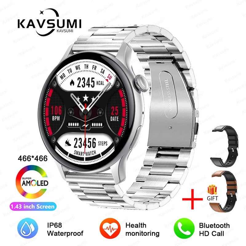 CH.KOUROSH 2024 NFC Smart Watch Women 466*466 Screen GPS Track Sport Watches Women Health Monitoring Voice Bluetooth Call Smartwatch Ladies