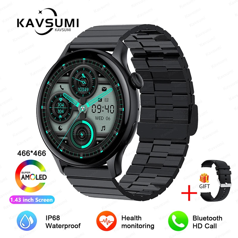 CH.KOUROSH 2024 NFC Smart Watch Women 466*466 Screen GPS Track Sport Watches Women Health Monitoring Voice Bluetooth Call Smartwatch Ladies