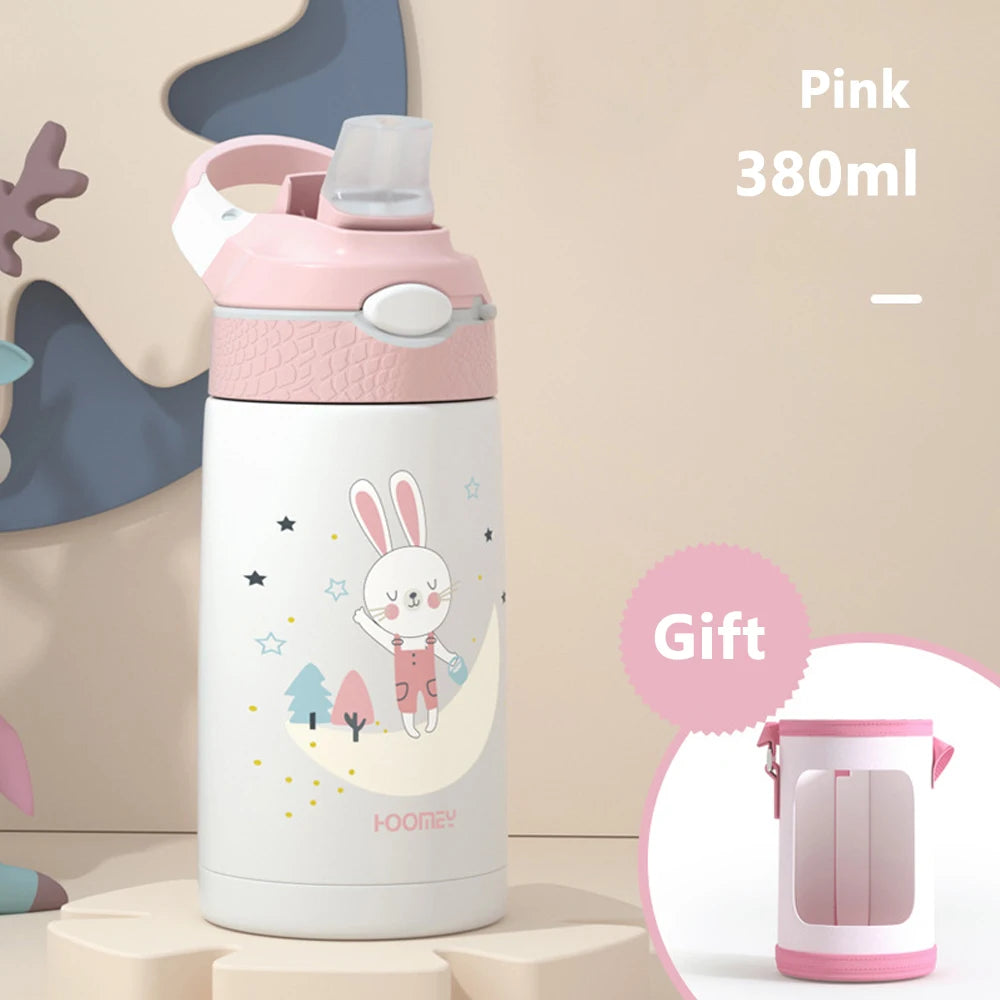 380ML Children Thermos Bottle For Boys Girls Dinosaur Kids Water Bottle 316 Stainless Steel Vacuum Flasks Tumbler Thermos Mugs