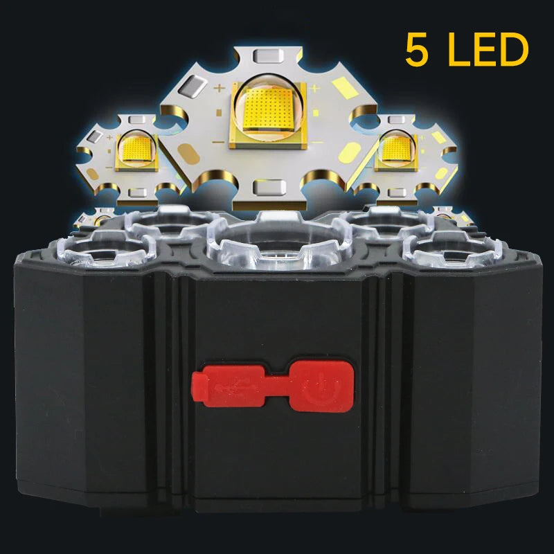 Rechargeable LED Headlamp - Perfect for Hiking, Fishing, and Night Activities