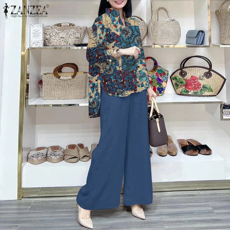 ZANZEA Printed 2-Piece Set for Women | Stylish and Comfortable Fall 2025 Outfit