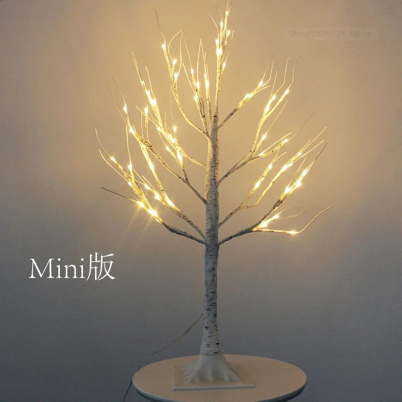 White Birch Tree Lights LED Table Lamps Decorative Branches for Christmas Home Indoor Holiday Light Party Wedding Hang Ornaments