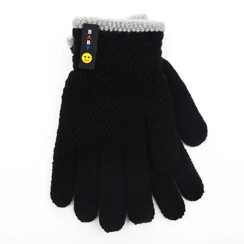 CH.KOUROSH 6-10 Years Old New Fashion Kids Thick Knitted Gloves Warm Winter Gloves Children Stretch Mittens Boy Girl Infant Accessories