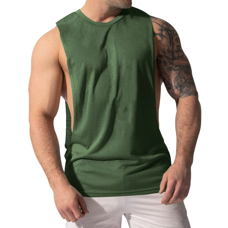 Brand Gym Tank Tops Muscle Fashion Sleeveless Men Workout Sports Comfort Men's Casual Vest