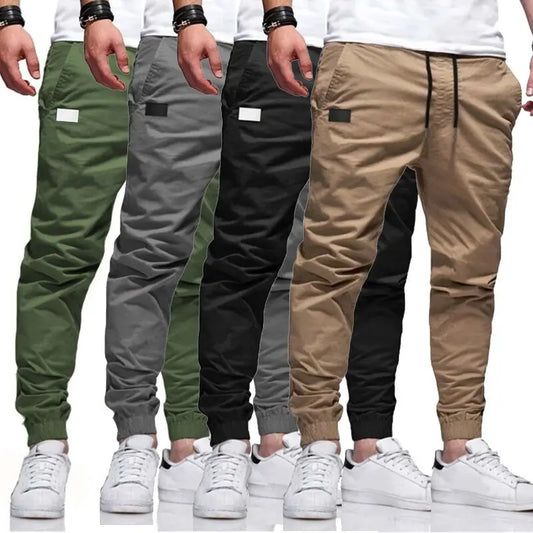 2024Woven fabric new hot selling solid color casual stock ordinary youth long pants mid waist casual pants