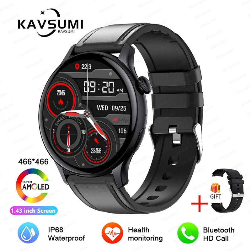 CH.KOUROSH 2024 NFC Smart Watch Women 466*466 Screen GPS Track Sport Watches Women Health Monitoring Voice Bluetooth Call Smartwatch Ladies