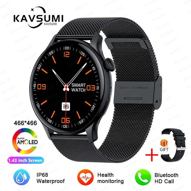 CH.KOUROSH 2024 NFC Smart Watch Women 466*466 Screen GPS Track Sport Watches Women Health Monitoring Voice Bluetooth Call Smartwatch Ladies