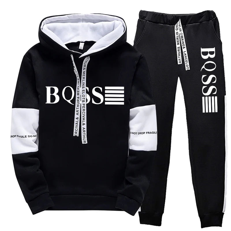 Autumn Winter Quality Daily Sweatshirts for Men Fashion Men's Tracksuit Printing Hoodies Casual Sports Sweatpants Male Hot Sales