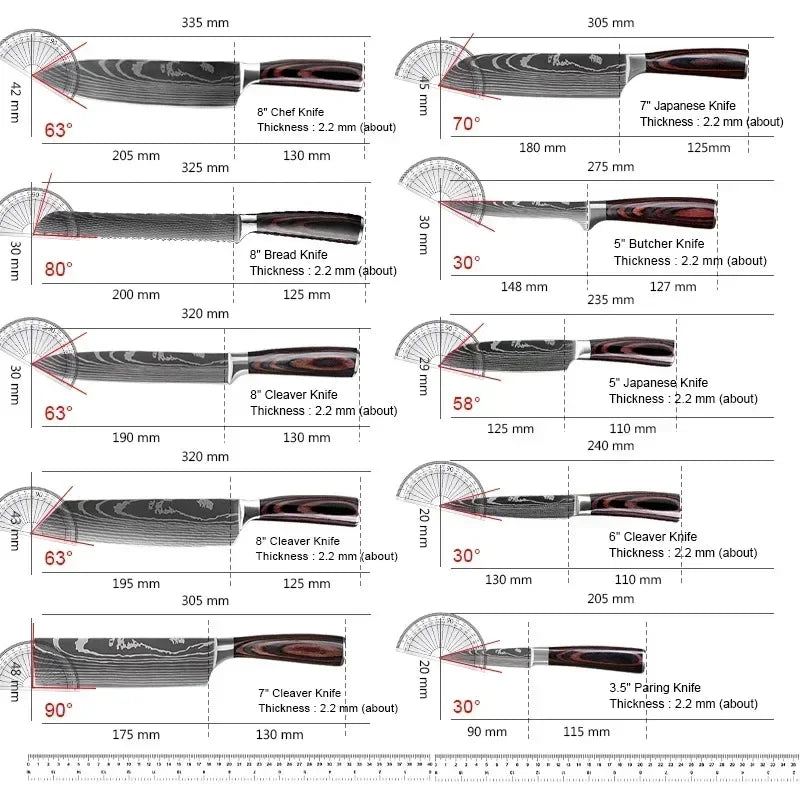 Premium Chef Knife Set - Perfect for Slicing, Dicing & Butchering