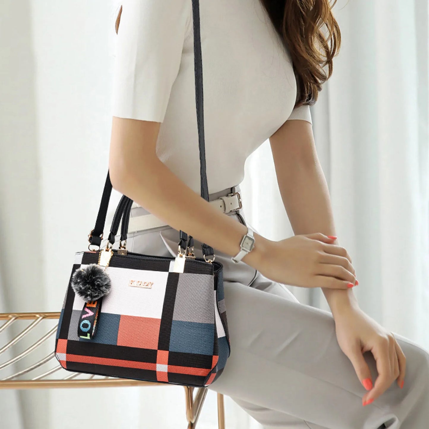 New Fashion Women's Bag, Fashionable Women's Bag, Handbag, European And American One Shoulder Crossbody Bag