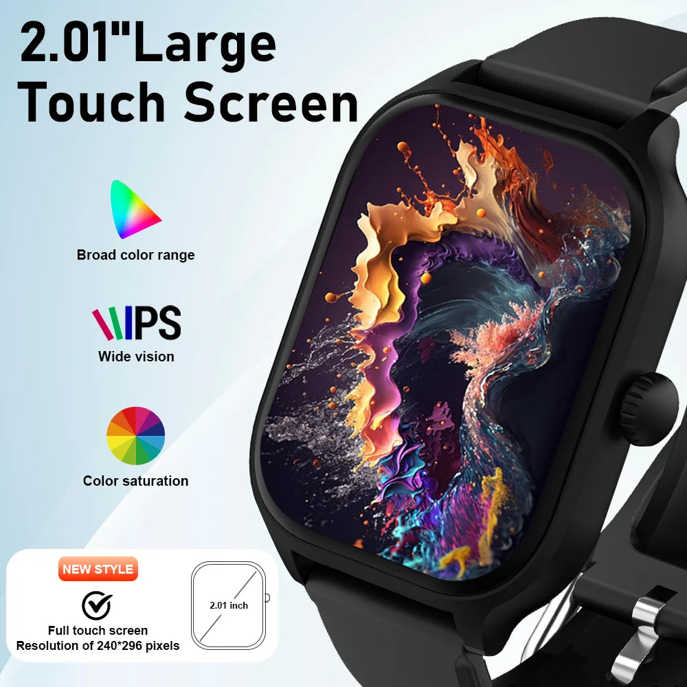 LAXASFIT H9 Smartwatch Dial to Answer Calls Calorie Tracking Heart Rate Blood Oxygen Monitoring Bluetooth Smart Watch