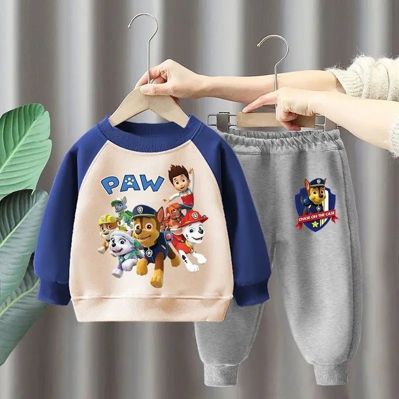 Children's Spring Autumn Clothing Sets Boys Long Sleeved Sweatshirt and Sweatpant Two Piece Suit Kids Tracksuit Gift