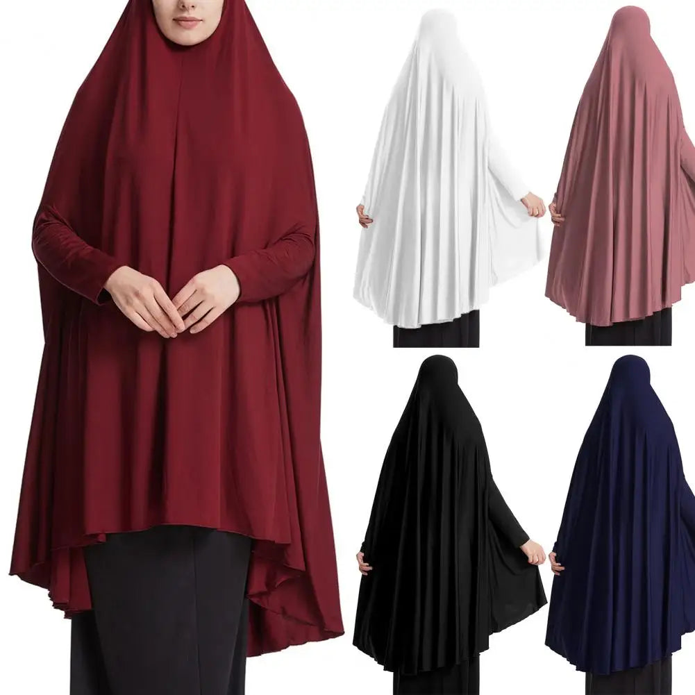 CH.KOUROSH 2 pieces Women Robe Middle East Arab Vintage Full Cover Long Sleeve Robe Pleated Hem Muslim Hijab Robe with Hooded Maxi Robe