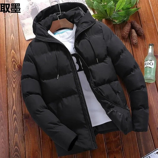 CH.KOUROSH 2024 Winter New Men's Thickened Cotton Coat Hooded Padded Jacket Youth Casual Style Cross-Border Trade Parkas Sweater