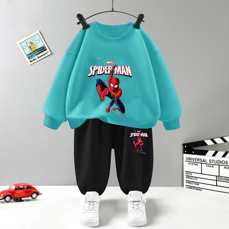 CH.KOUROSH- Disney Children's Clothing Sets Boys Spiderman Boys Sweatshirt and Sweatpant 2 Pcs Suits Kids Tracksuits Boys Autumn Hoodies Set