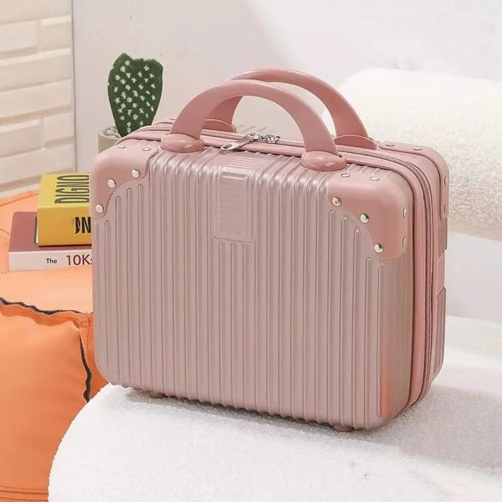 14 inch Mini Travel Suitcase Cosmetic Box Hand Luggage Organizer Makeup Case Small Password Box Boarding Case