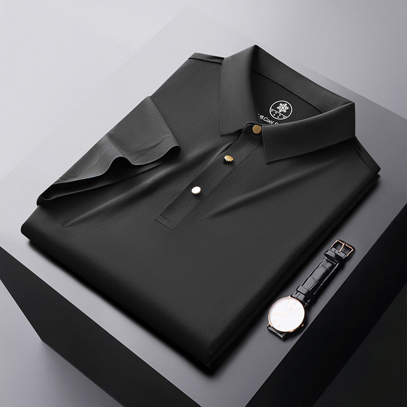 CH.KOUROSH- Seamless Adhesive Non-ironing Short-sleeved Polo Shirt