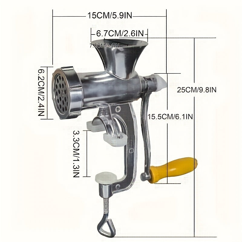 Manual Meat Grinder Stainless Steel - Multifunction Kitchen Tool for Food Processing