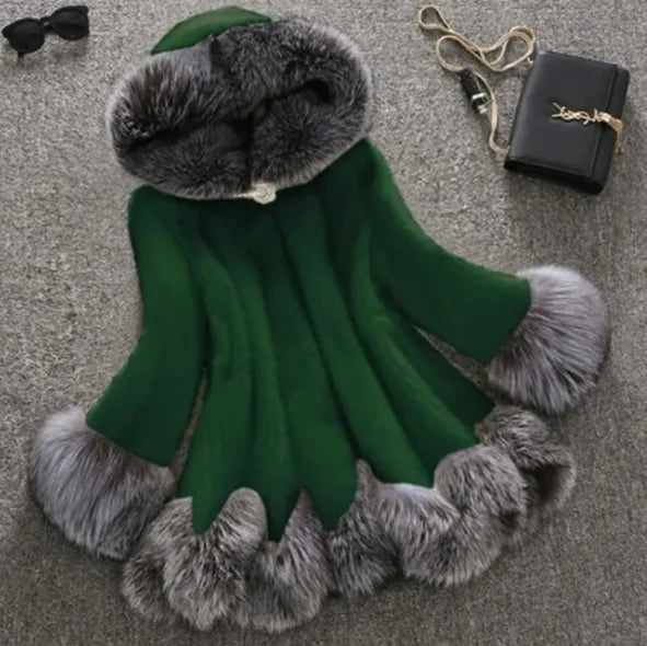 Luxury Faux Mink Fur Coat